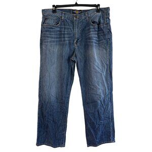 Lucky Brand 181 Relaxed Boot Denim Jeans Size 38x30 Blue Medium Wash 100% Cotton